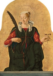 Notice the eyes in place of leaves on the stem held by St. Lucy (Image: National Gallery)