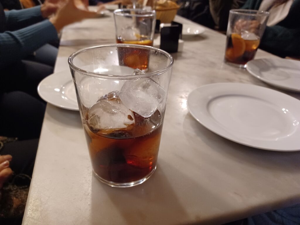 A glass of iced tea on the table